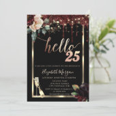 Invitation Fleurs Bourgogne, Frame, Champagne 25e anniversair (Debout devant)