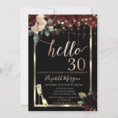 Invitation Fleurs Bourgogne, Frame, Champagne 30e anniversair (Devant)