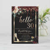 Invitation Fleurs Bourgogne, Frame, Champagne 30e anniversair (Debout devant)