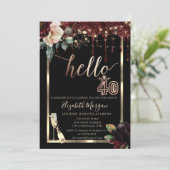 Invitation Fleurs Bourgogne, Frame, Champagne 40e anniversair (Debout devant)