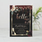 Invitation Fleurs Bourgogne, Frame, Champagne 75e anniversair (Debout devant)