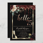 Invitation Fleurs Bourgogne, Frame, Champagne 75e anniversair (Devant / Derrière)