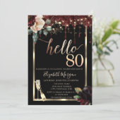 Invitation Fleurs Bourgogne, Frame, Champagne 80e anniversair (Debout devant)