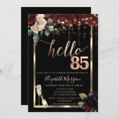 Invitation Fleurs Bourgogne, Frame, Champagne 85e anniversair (Devant / Derrière)