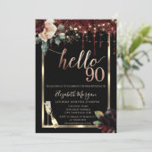 Invitation Fleurs Bourgogne, Frame, Champagne 90e anniversair (Debout devant)