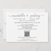 Invitation *~* Fleurs Bourgogne RSVP QR AR26 MARIAGE floral (Dos)