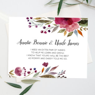 Invitation Fleurs Bourgognes Serez-Vous Ma Proposition Godpar