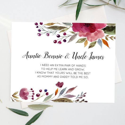 Invitation Fleurs Bourgognes Serez-Vous Ma Proposition Godpar