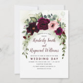 Invitation Fleurs bourguignonnes et Mariage de jardin verdoya (Devant)