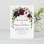 Invitation Fleurs bourguignonnes et Mariage de jardin verdoya (Debout devant)