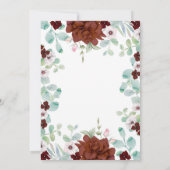 Invitation Fleurs Bourguignonnes Wreath Baby shower élégant (Dos)