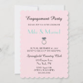 Invitation Fleurs BRIDE & Douche en treillis Pink Party (Dos)