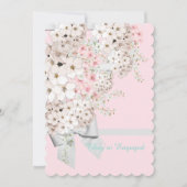 Invitation Fleurs BRIDE & Douche en treillis Pink Party (Devant)