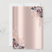 Invitation Fleurs, brunch Drips & Bubbly Shower de mariage (Dos)