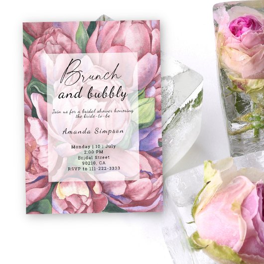 Invitation Fleurs - Brunch et champagne pour une baby shower