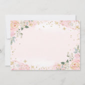 Invitation Fleurs chic aquarelle flocons de neige RSVP (Dos)