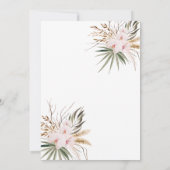 Invitation Fleurs Chic Boho 40e Anniversaire (Dos)