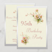 Invitation Fleurs Chic de Printemps 95e Anniversaire (Devant / Derrière)