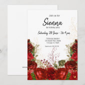 Invitation Fleurs Chic et Glam Modernes pour toutes les occas (Devant / Derrière)