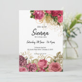 Invitation Fleurs chic et glamour modernes pour toutes les oc (Debout devant)