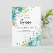 Invitation Fleurs chic et glamour modernes pour toutes les oc (Debout devant)