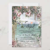 Invitation Fleurs Chic Mariage Océan Elopement   (Devant)