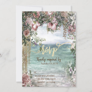 Invitation Fleurs Chic Océan RSVP