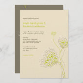 Invitation Fleurs Chrysanthème Floral Élégant Mariage chic (Devant / Derrière)