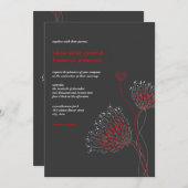 Invitation Fleurs Chrysanthème Floral Élégant Mariage chic (Devant / Derrière)
