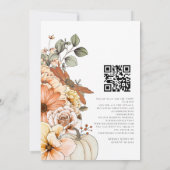 Invitation Fleurs Citrouille Automne Nous Faisons Code QR Inv (Dos)
