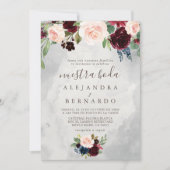 Invitation Fleurs classiques fantaisie Nuestra Boda Invitatio (Devant)