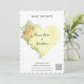 Invitation *~* Fleurs Coeur AR6 QR - MARIAGE ENREGISTRER LA D (Debout devant)