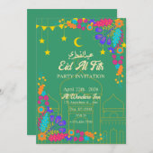 Invitation Fleurs colorées (Devant / Derrière)