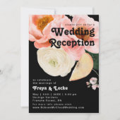 Invitation Fleurs colorées audacieuses | Réception de mariage (Devant)