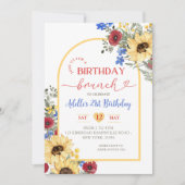 Invitation Fleurs colorées de neige Brunch d'été (Devant)