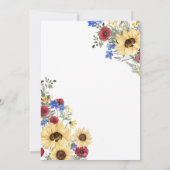 Invitation Fleurs colorées de neige Brunch d'été (Dos)