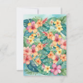 Invitation Fleurs colorées Hawaii Anniversaire (Dos)
