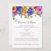 Invitation Fleurs colorées Mariages d'été (Devant)