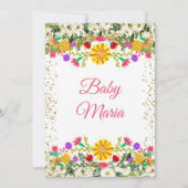 Invitation Fleurs colorées Mexicaine Fiesta Couples douche (Dos)