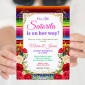 Invitation Fleurs colorées mexicaines Fiesta Couples douche