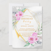 Invitation Fleurs colorées simples et fraîches Anniversaire (Devant)