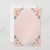 Invitation Fleurs Confetti élégantes et tendance Sweet 16 (Dos)