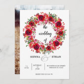 Invitation Fleurs couronnes pour toutes les occasions (Devant / Derrière)