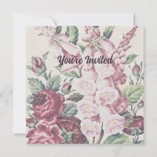 Invitation Fleurs croisées (Devant)