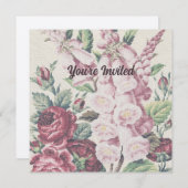 Invitation Fleurs croisées (Devant / Derrière)