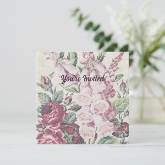 Invitation Fleurs croisées (Debout devant)