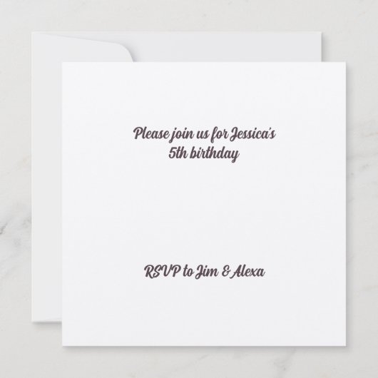 Invitation Fleurs croisées (Dos)