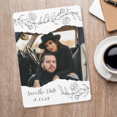 Invitation Fleurs croquantes et papier déchiré Date de sauveg