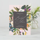 Invitation Fleurs d'agrumes brillantes| Fête de l'mariée (Debout devant)