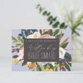 Invitation Fleurs d'agrumes brillantes Serez-vous ma servante (Debout devant)